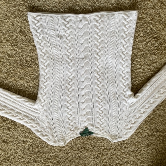 ralph lauren white knit and thread sweater women  Size Ps - Picture 4 of 4